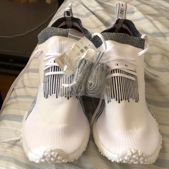 COPY - Adidas NMD_RACER White/black/genuine leath… - Picture 1 of 5